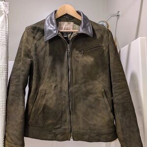 Schott x Bespoke Post - Olive rough out leather rancher M